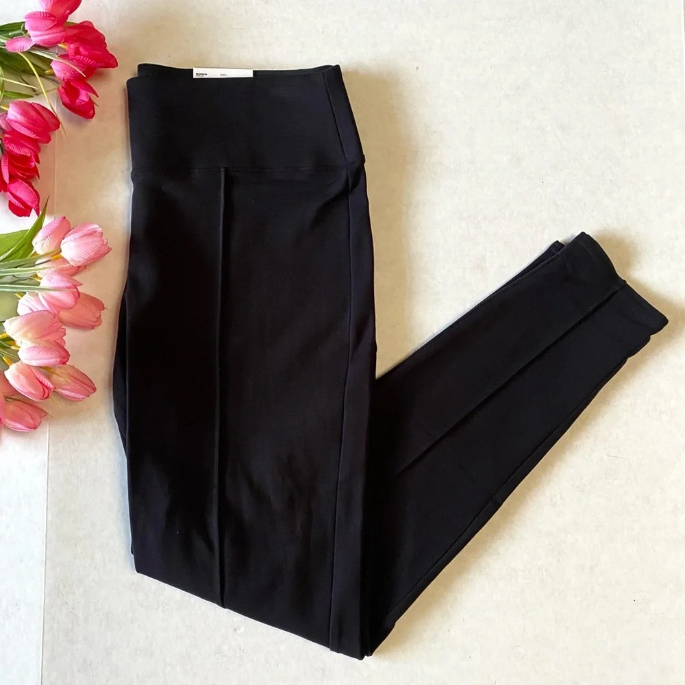 Nine West Black Mid Rise Stretch Knit Pants - Picture 2 of 8
